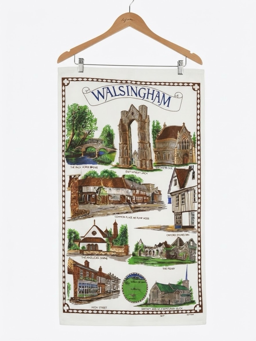Vintage Unused Walsingham Cotton Tea Dish Towel 17.5” X 28.5” Cotton
